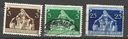 Deutsches Reich 1936 Nr 617 618 620 Ohne Gummierung (*)
