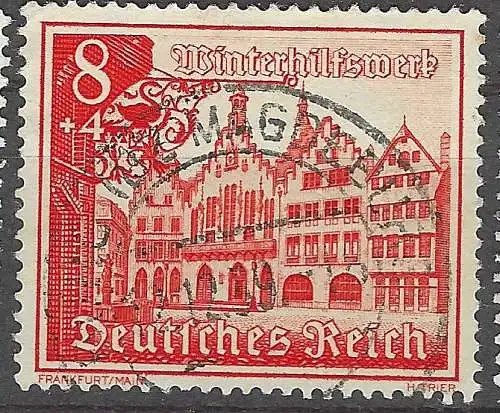 Deutsches Reich 1939 Nr 734 Ohne Gummierung (*) Rundstempel (Datum und/oder Ort klar)