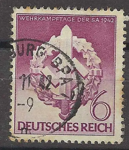 Deutsches Reich 1942 Nr 818 Ohne Gummierung (*)