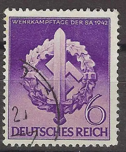 Deutsches Reich 1942 Nr 818 Ohne Gummierung (*)