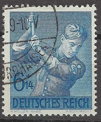 Deutsches Reich 1943 Nr 852 Falz / Gummimängel / *