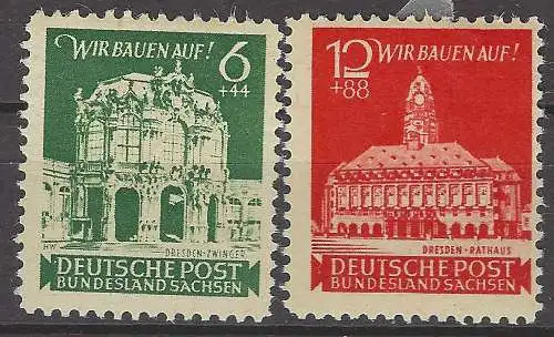 All. Bes. Sowj. Zone 1946 Nr 64 65 Falz / Gummimängel / *