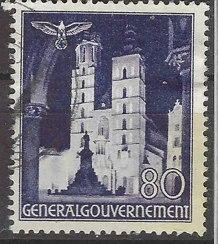 Generalgouvernement 1940 Nr 50 Gestempelt (Posten)