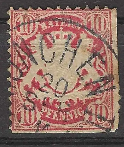 Altdeutschland Bayern 1881 Nr 49 Ohne Gummierung (*) Rundstempel (Datum und/oder Ort klar)