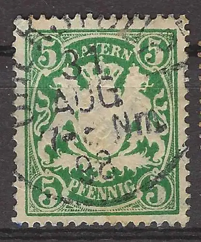Altdeutschland Bayern 1888 Nr 61 Rundstempel (Datum und/oder Ort klar)