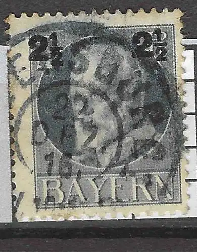 Altdeutschland Bayern 1916 Nr 111 Falz / Gummimängel / * Zentraler Rund / Vollstempel