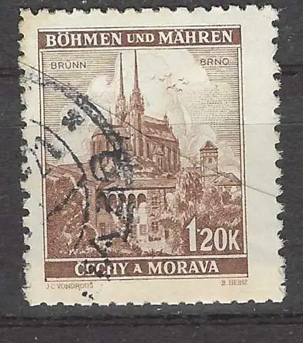 Bes. 2. Wk. Böhmen/M. 1940 Nr 41 Gestempelt (Posten)