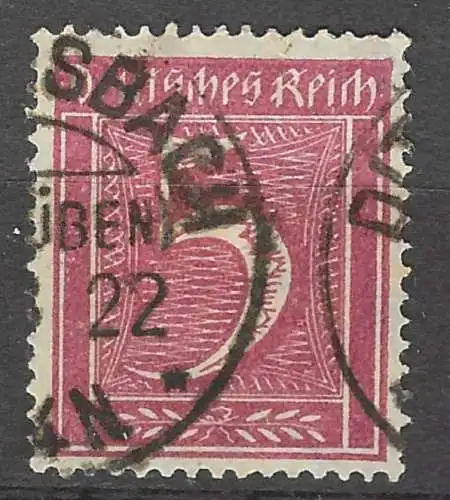 Deutsches Reich 1921 Nr 158 Rundstempel (Datum und/oder Ort klar)