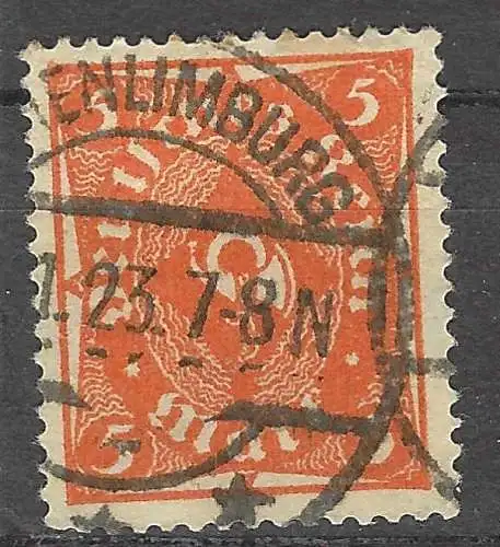 Deutsches Reich 1922 Nr 227 Falz / Gummimängel / * Rundstempel (Datum und/oder Ort klar)