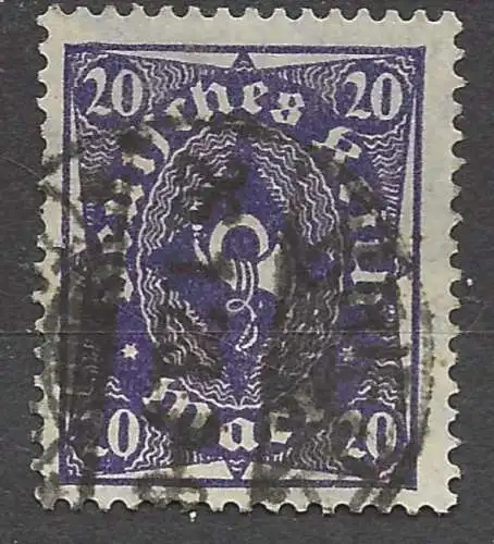 Deutsches Reich 1922 Nr 230P Rundstempel (Datum und/oder Ort klar)