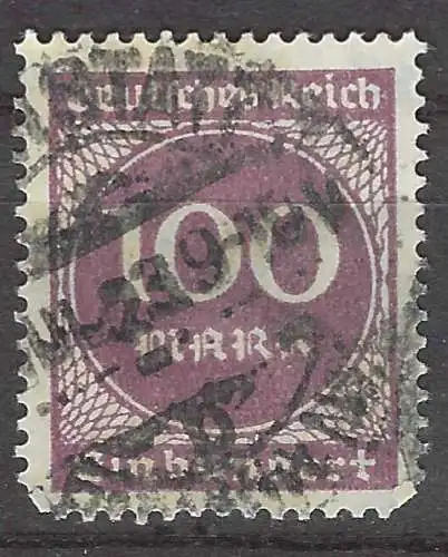 Deutsches Reich 1923 Nr 268 Ohne Gummierung (*) Rundstempel (Datum und/oder Ort klar)