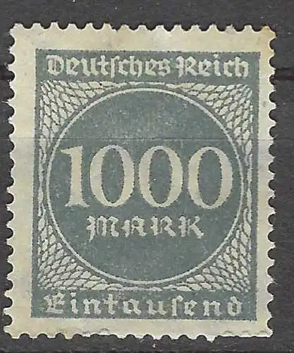 Deutsches Reich 1923 Nr 273 Ohne Gummierung (*)