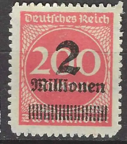 Deutsches Reich 1923 Nr 309 Ohne Gummierung (*)