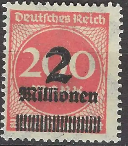 Deutsches Reich 1923 Nr 309 Ohne Gummierung (*)