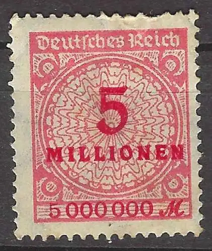 Deutsches Reich 1923 Nr 317A Ohne Gummierung (*)