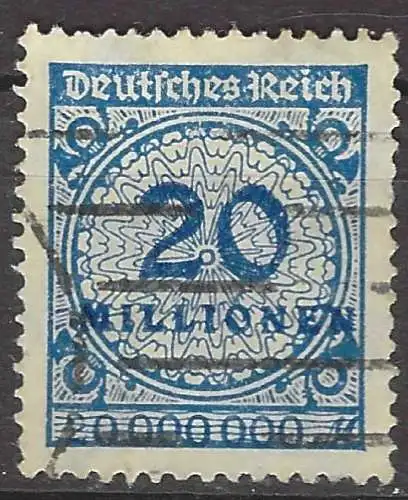 Deutsches Reich 1923 Nr 319A Ohne Gummierung (*)