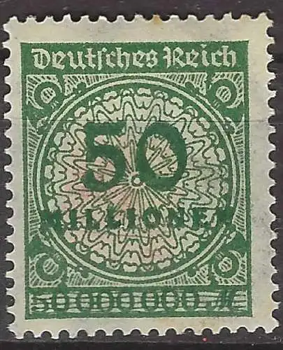 Deutsches Reich 1923 Nr 321A Falz / Gummimängel / *