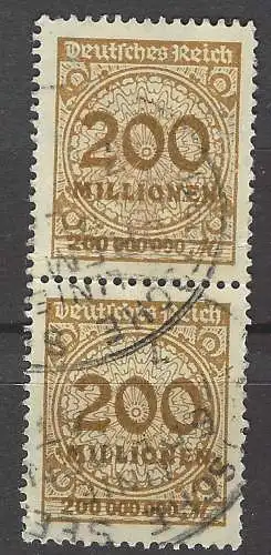 Deutsches Reich 1923 Nr 323A Ohne Gummierung (*) Rundstempel (Datum und/oder Ort klar)