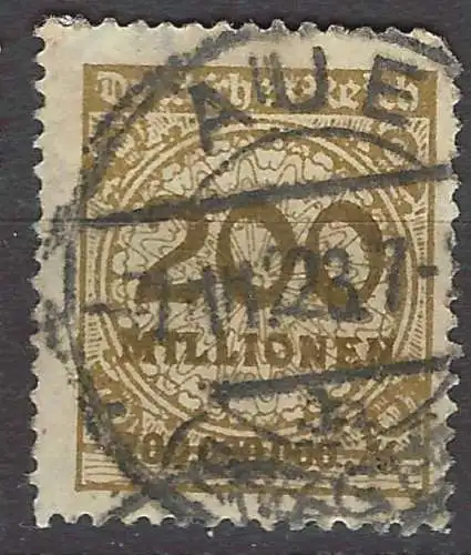 Deutsches Reich 1923 Nr 323A Ohne Gummierung (*)