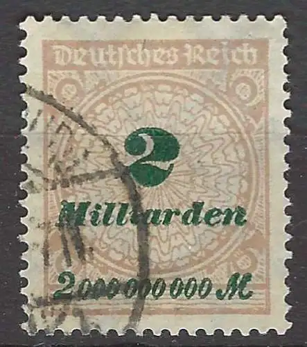 Deutsches Reich 1923 Nr 326 Ohne Gummierung (*)