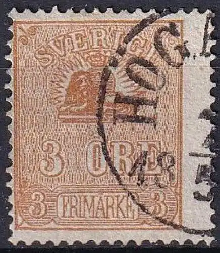 SCHWEDEN 1863 Mi-Nr. 14 II o used