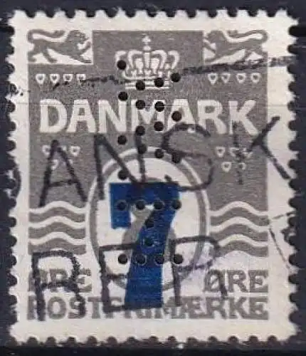 DÄNEMARK 1926 Mi-Nr. 156 Perfin o used