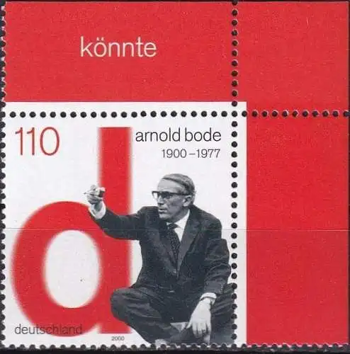 DEUTSCHLAND 2000 Mi-Nr. 2155 Eckrand ** MNH