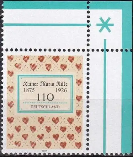 DEUTSCHLAND 2000 Mi-Nr. 2154 Eckrand ** MNH