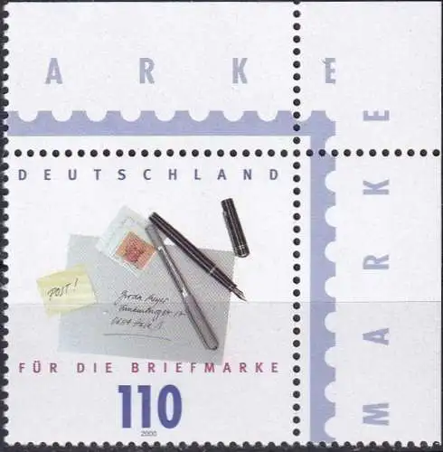 DEUTSCHLAND 2000 Mi-Nr. 2148 Eckrand ** MNH