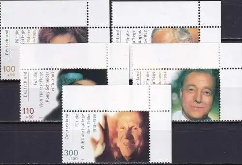 DEUTSCHLAND 2000 Mi-Nr. 2143/47 Eckrand ** MNH