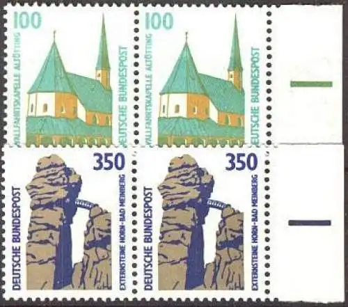 DEUTSCHLAND 1989 Mi-Nr. 1406/07 waagerechte Paare ** MNH