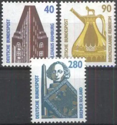 DEUTSCHLAND 1988 Mi-Nr. 1379/81 ** MNH