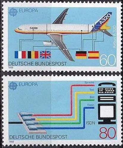DEUTSCHLAND 1988 Mi-Nr. 1367/68 ** MNH