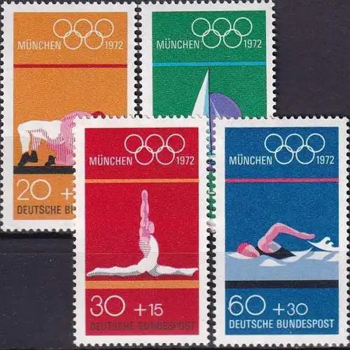 DEUTSCHLAND 1972 Mi-Nr. 719/22 ** MNH