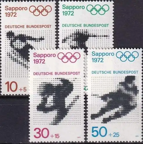 DEUTSCHLAND 1971 Mi-Nr. 680/83 ** MNH