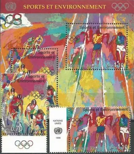 UNO GENF 1996 Mi-Nr. 297/98 + Block 8 ** MNH