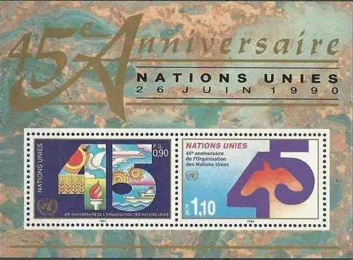 UNO GENF 1990 Mi-Nr. Block 6 ** MNH