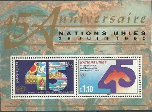 UNO GENF 1990 Mi-Nr. Block 6 ** MNH