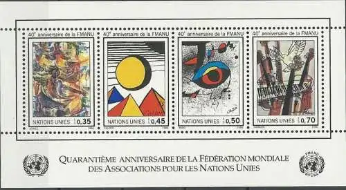 UNO GENF 1986 Mi-Nr. Block 4 ** MNH