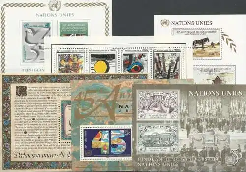 UNO GENF 1980-95 Mi-Nr. Block 2-7 ** MNH
