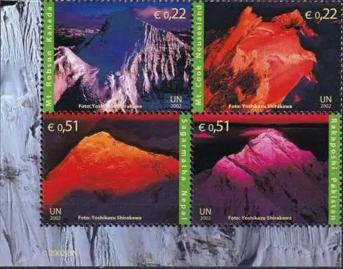 UNO WIEN 2002 Mi-Nr. 363/66 ** MNH