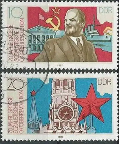 DDR 1987 Mi-Nr. 3130/31 o used