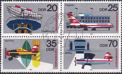 DDR 1980 Mi-Nr. 2516/19 Viererblock o used