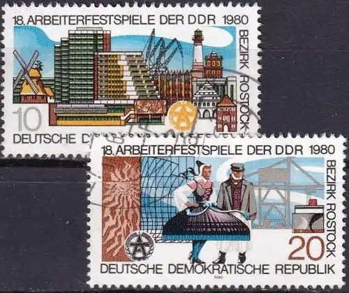 DDR 1980 Mi-Nr. 2514/15 o used