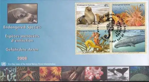 UNO NEW YORK 2008 Mi-Nr. 1079/82 FDC