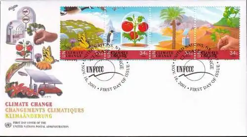 UNO NEW YORK 2001 Mi-Nr. 884/87 FDC