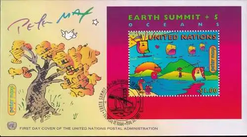 UNO NEW YORK 1997 Mi-Nr. Block 14 FDC