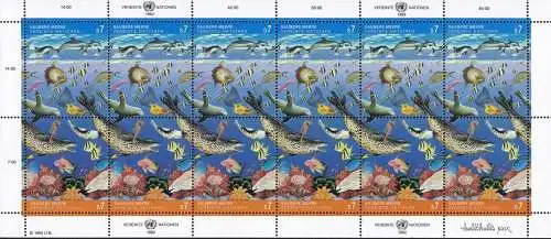 UNO WIEN 1992 Mi-Nr. 127/28 Kleinbgen ** MNH