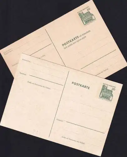DEUTSCHLAND 1966 Mi-Nr. P 87/88 F/A Postkarten ungelaufen