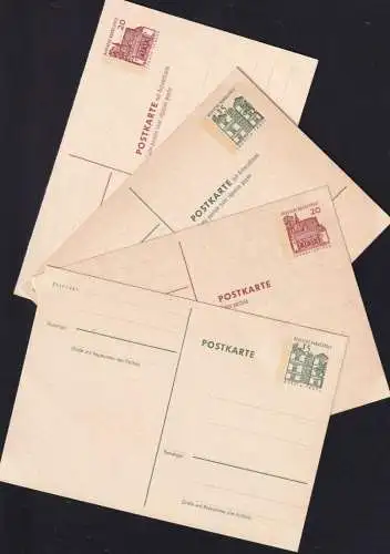 DEUTSCHLAND 1965 Mi-Nr. P 82/85 F/A Postkarten ungelaufen